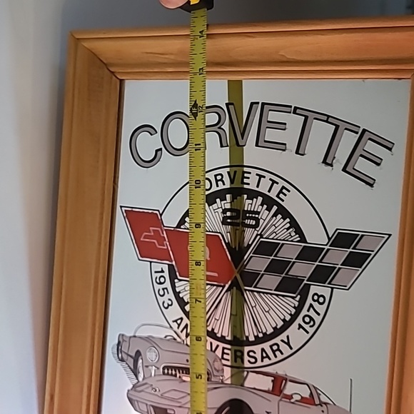 Chevrolet Corvette 25th Anniversary Mirror wood frame - Picture 8 of 9